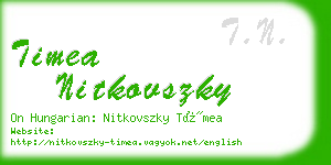 timea nitkovszky business card